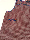 Vintage Bib Apron Ladies Feedsack Cotton Print Handmade Cross Strap Os