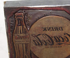 Vintage  drink Coca-cola  Printing Block  Coke  Great 2 Pound Paperweight  Metal