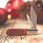 Lehman s Old-fashioned Multi-use Barlow Pocket Knife Genuine Bone Handle 3 1 4 