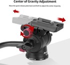 Tripod Fluid Head Pan Tilt Head With Arca Type Quick Release Plate And Handle Me