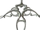 Antique Art Nouveau Bronze Finish Cast Iron Candelabra 3 Candle Holder