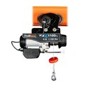 Electric Wire Rope Hoist  1 2 Ton 1100lb 110v 38 Ft  W power Trolley  Heavy Duty