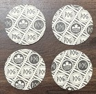 Lot Of 4 Vintage Official World Pog Federation Milk Caps Pogs Tazos 