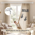 Silver Decorative Crystal Curtain Rods 18-60 Inch Heavy Duty Adjustable Windo   