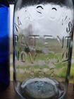 Mason s Patent Nov 30th 1858  Fruit Jar Ground Lip  1 2 Gal    Nice