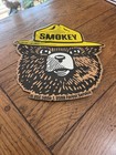 Nice Smokey The Bear Forest Service Porcelain  Sign 10 x 9 5 