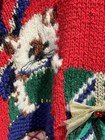 New  Vtg Marisa Christina 1994 Christmas Hand Knit Cardigan Sweater Sz 3x Cats