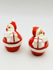 Vintage Holt Howard Christmas Jolly Santa Salt   Pepper Shakers Rare Htf Japan