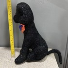 Vtg Sparkling Black Cat Halloween Plush 10 5    Kids Of America Orange Bow Tie Euc