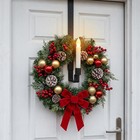 2 Pack Adjustable Wreath Hanger With Candle  Christmas Wreath Hanger Decor