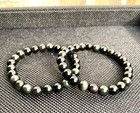 Wholesale 6 Pcs 8mm Rainbow Obsidian Natural Crystal Healing Stretch Bracelet