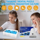 Magnetic String Game With 20 Large Stones Travel Bag Fun Family Fidget Toy Gift