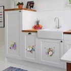 3pieces Flower Wall Decals Vinyl Peony Wall Decals Peel And Stick Floral Wall St