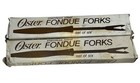 Vintage Oster Fondue Forks Set Of 12 Teak Handles Japan Stainless Mcm Retro