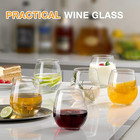 Large Stemless Wine Glasses Set Of 6  17 Ounces Red   White Wine Glasses Tumbler