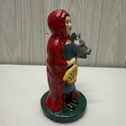 Little Red Riding Hood   The Wolf Cast Iron Coin Bank piggy Bank