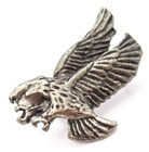Eagle Lapel Pin Hunting Birds Of Prey Patriotic Hat Vintage Silver Tone