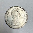 1966 Canada Canadian Caribou Quarter 25 Cents Elizabeth Ii 80  Silver Coin