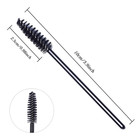 100 Pcs Disposable Eyelash Brushes For Eye Lashes And Makeup  black 