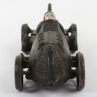 Vintage Hubley Cast Iron Toy Arcade Boat Tail Race Car   Driver Hubley 16cm