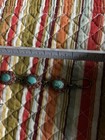 Very Pretty Turquoise And Red Coral Bracelet And Earrings