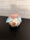 Vintage 1957 Hull Pottery Corky Pig Piggy Bank Usa Pink Blue W  Original Cork