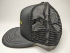 Black John Deere Tracto Hat Snapback Mesh Back Flat Bill Cap Tractor Vtg Nos F2