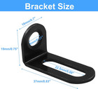 12 Pcs 0 7 x0 75 x1 46  Adjustable Right Angle Brackets  Black