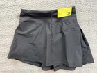 All In Motion Skort Girls Youth Xs 4 5 Black Woven Mid Rise Zipper Pocket Liner