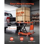 Uimoso Hydraulic Lift Table Cart  500 Lbs Capacity  28 5 In  Foldable Handle