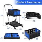Folding Shopping Cart W wheels   Storage Crate 200 Lbs Capacity For Groceries