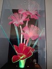 Fiber Optic Color Changing Motion Flower Lamp 1980s