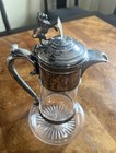 Circa 1800   s Sterling Silver-mounted Glass Claret Jug   Decanter  H  W    Co 