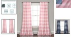 Elegant Plaid Window Curtain Panels 84  X 52  - Room Darkening Cotton Pair