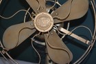 Antique Vintage Hunter Brass Blade Oscillating Electric Fan Gold