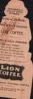 Lion Coffee Little Jack Horner Stand Up Victorian Trade Card