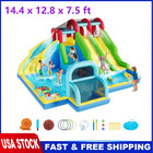 Kids Inflatable Bounce House Water Park Water Slide Climbing Jumping Splash Pool