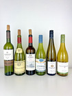 6 Pack Assorted Used Empty Wine Bottles   Cork Caps Mixed Variety Crafts Display