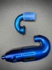 Team Associated Factory Team Ntc3 1763 Blue Tuned Exhaust Pipe   Manifold