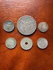 Lot Of 40 Vintage World Wide Foreign Coins  some Silver   All 50-100 Years Old 