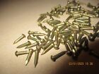 100--vintage 3 8  X  15  Solid Brass Brad Nails  Round Dome Head Escutcheon Pins