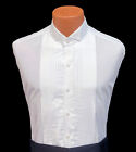 Boys Size White Tuxedo Shirt Wing Collar Pleated Front Wedding Ring Bearer