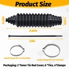 2sets For Audi Rack And Pinion Boot Steering Tie Rod End Bellows Steering Rack