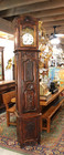 French Antique Walnut Louis Xv Morbier Grandfather Clock Perfect Running   Chime