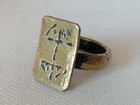 Ancient Viking Ring Bronze Cross Artifact Archaeological Authentic Rare Unique