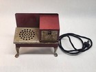 Vintage 1930s Empire Metal Ware Electric Childs Toy Red Cook Stove Works  