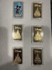 Disney 24k Gold Plated Character Bar Collection Complete 6 Piece Set