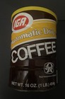 Iga Vintage Automatic Drip Coffee Empty Tin Can With Yellow Lid 16 Oz  1 Lb 