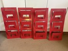 Ikea Skrissel Red Modern Metal Wall Mounted Magazine Newspaper Rack Holder 30   h