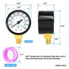 3pcs 0 200psi Well Pump Pressure Gauge 1 8  Npt 40mm Face Dial With Teflon Ta   
